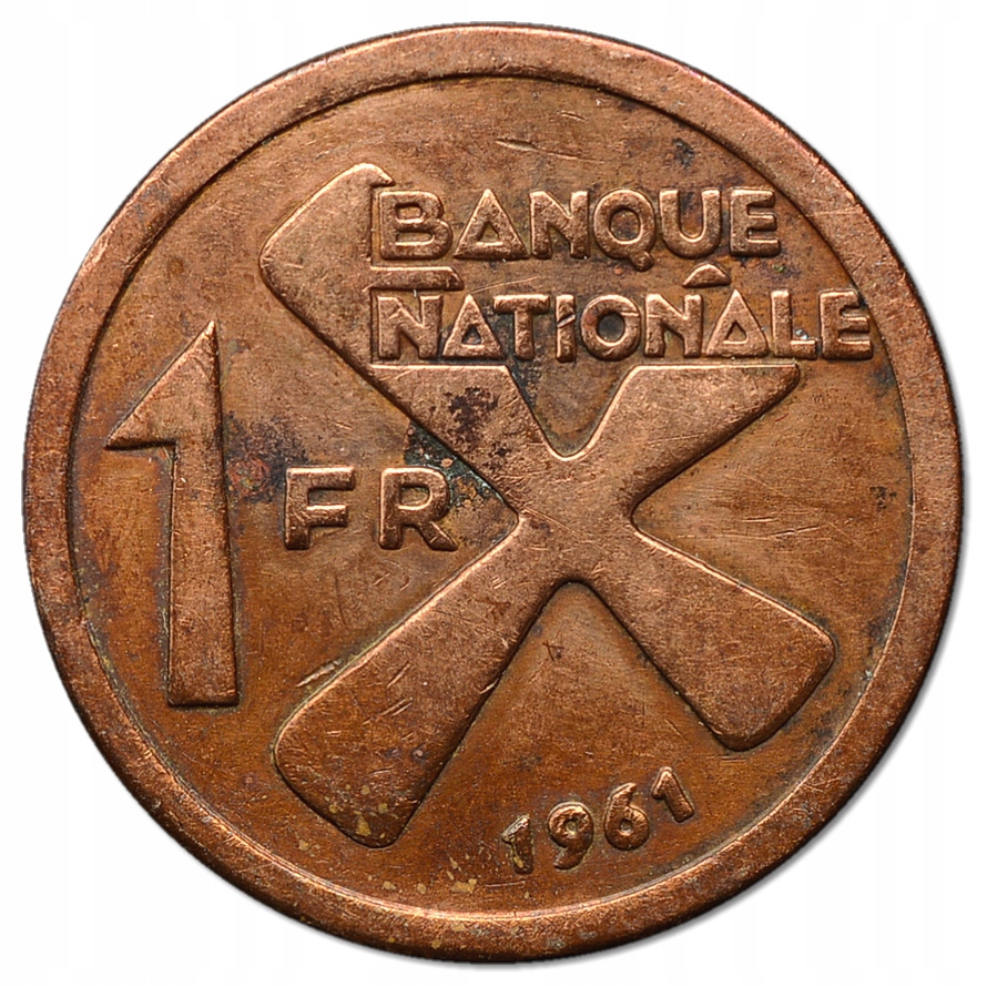 26.CONGO BELG., KATANGA, 1 FRANK 1961