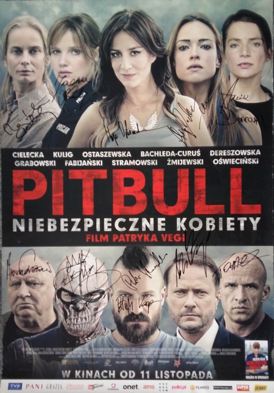 Plakat Pitbull Niebezpieczne kobiety z autografami