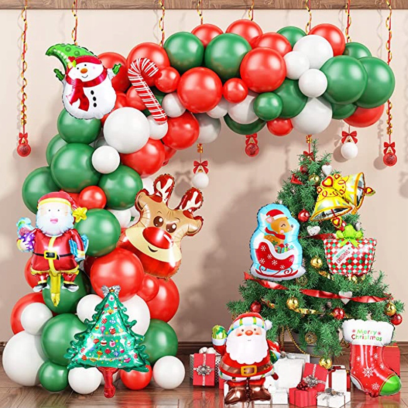Bożonarodzeniowy balon zestaw z dekoracją Świętego Mikołaja