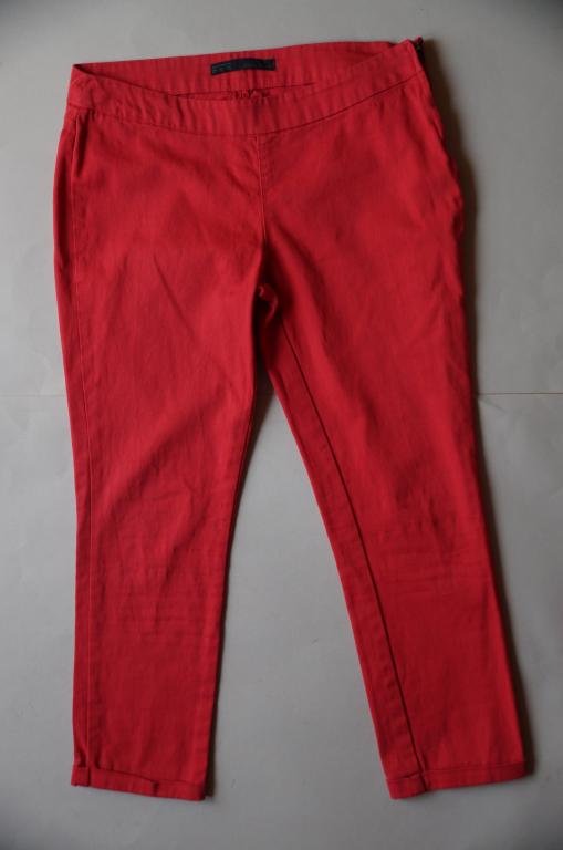 Zara 38 M malinowe spodnie rurki cygaretki 7/8 6840546066 oficjalne