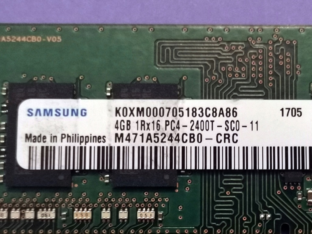 DDR4 4GB Samsung 2400T