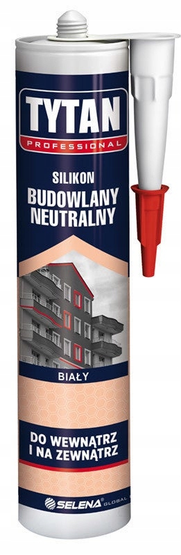 Silikon budowlany Tytan 280 ml, biały