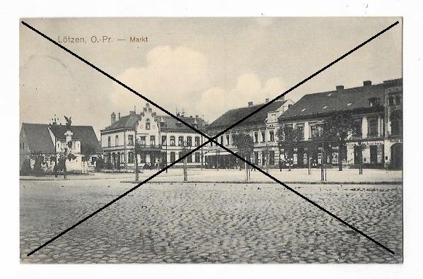 Giżycko Lotzen Markt 1912