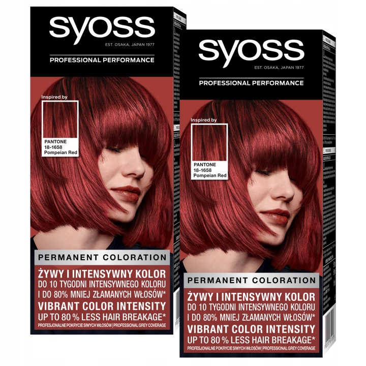 Syoss Pantone Farba do Włosów 5-72 Czerwień 2x