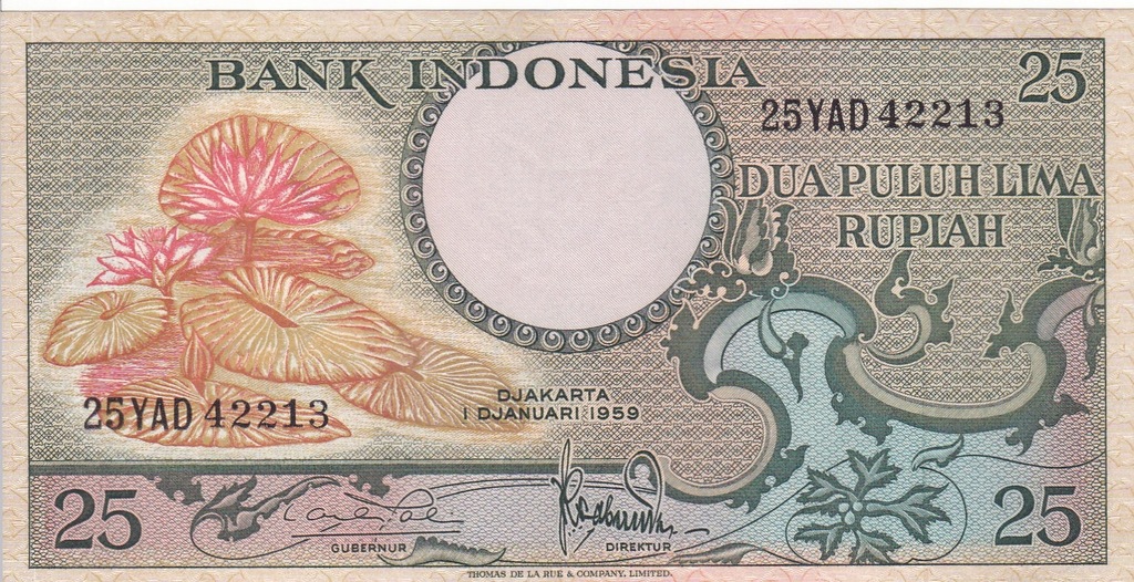 25 Rupiah Indonezja 1959 UNC