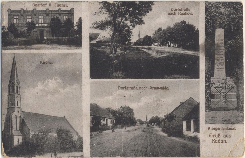 Raduń k/ Choszczno. 5 widoków. 1910-te