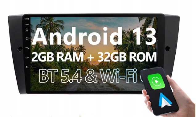 RADIO SAMOCHODOWE 2 DIN DLA ANDROID BMW 3 serii E90 E91 E92 E93 2006-2012