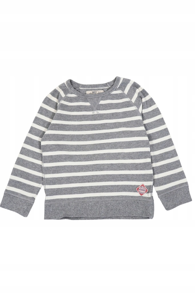 067 H&M szary sweter w paski 110/116 cm 4/6L