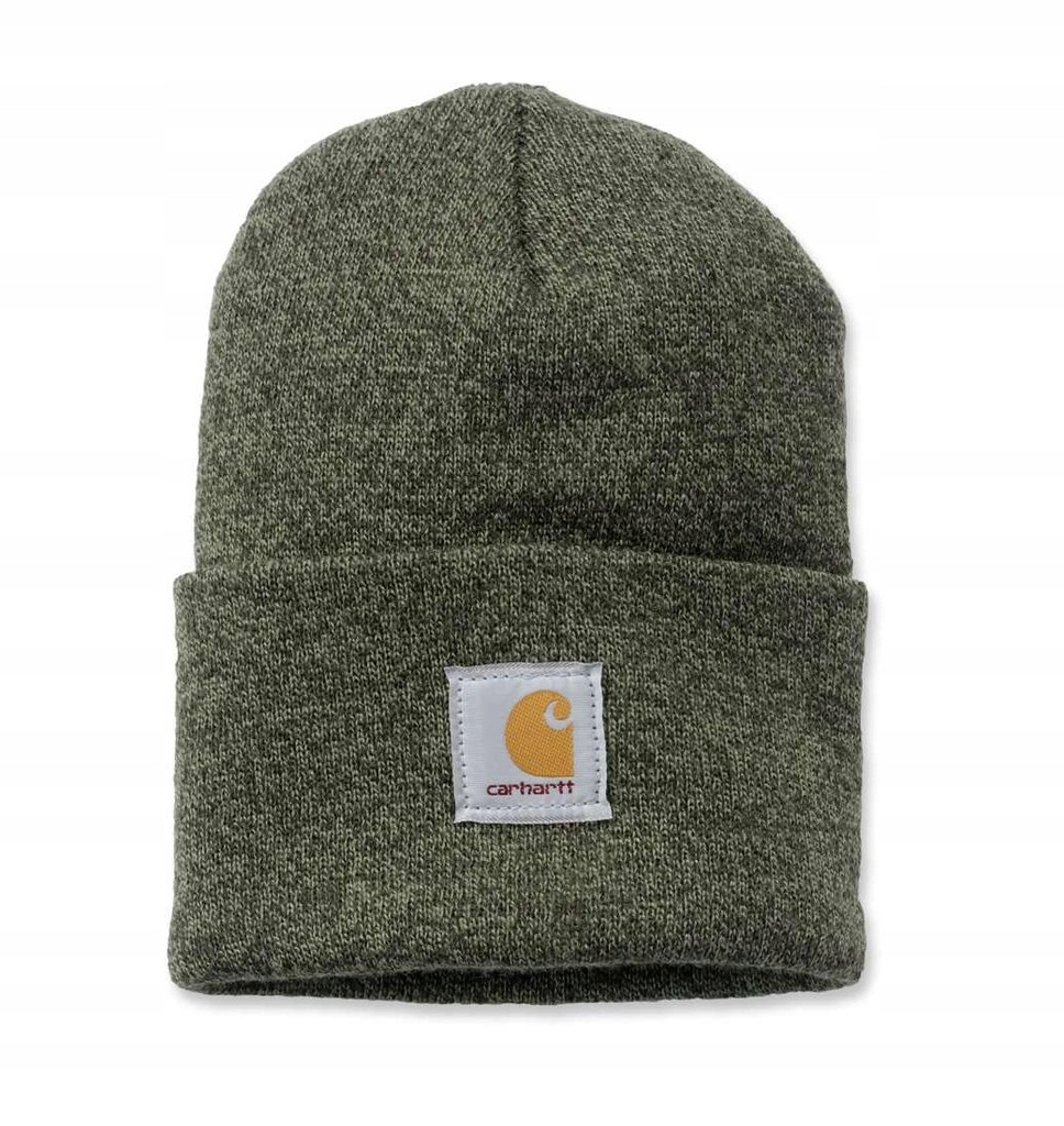 CARHARTT czapka beanie akrylowa zielona nvy logo C