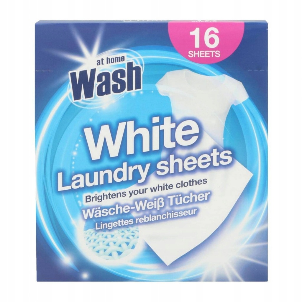 At Home Wash Laundry Sheets Chusteczki wybielające