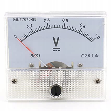 HESCHEN 85C1-1V PROSTOKĄTNY WOLTOMIERZ DC 0-1V KLASA 2,5