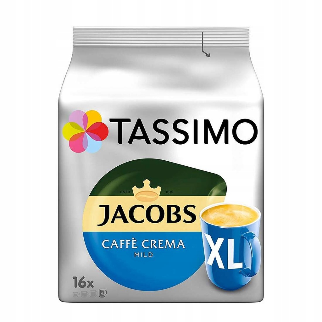 (DE) Tassimo Jacobs Caffè Crema Mild XL 16kapsułek