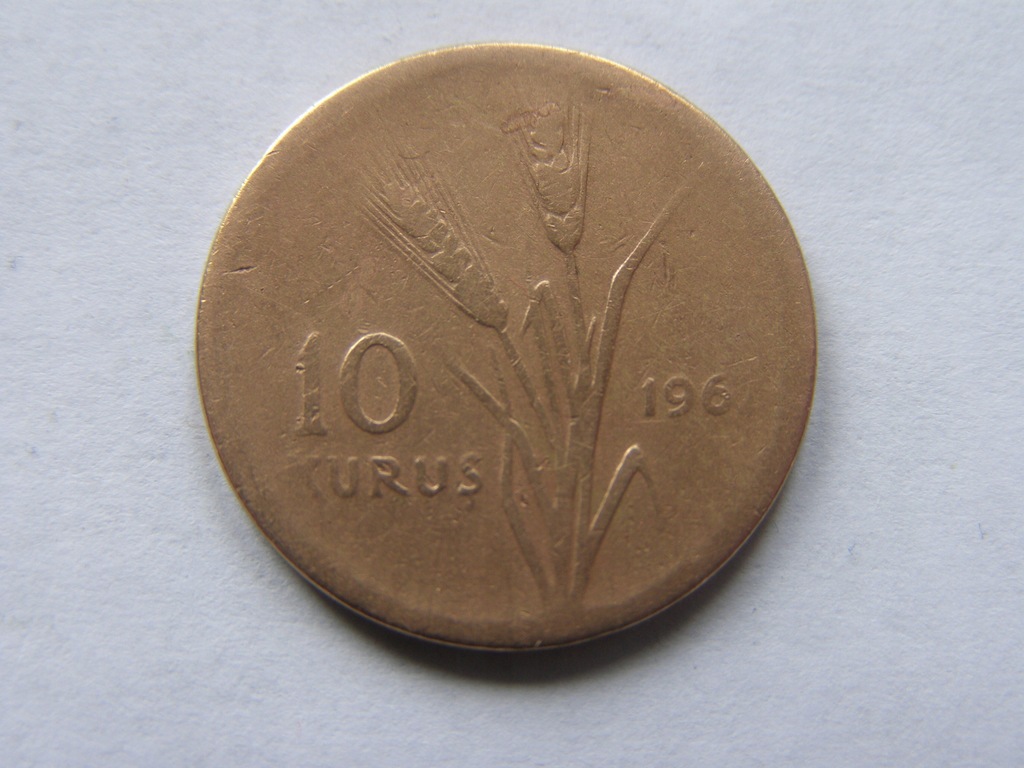 TURCJA TURKIYE 10 KURUS 1962 ROK BCM !!!!!!!! 0998