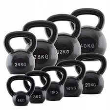 Czarny Kettlebell Unisex FFAC082, 24 kg