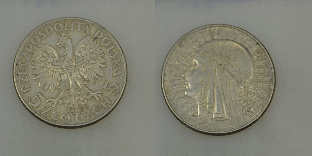 Polska - II RP - srebro 5 Złotych 1934 rok