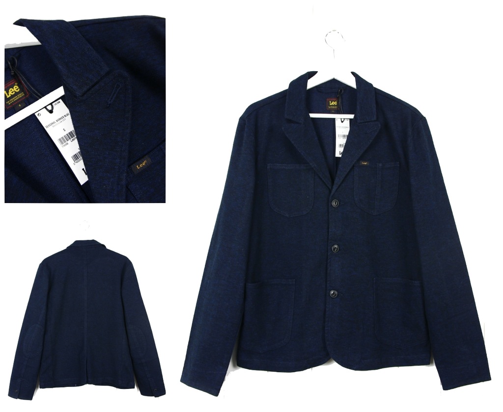 LEE BLAZER MARYNARKA KURTKA CASUAL GRANATOWA __M