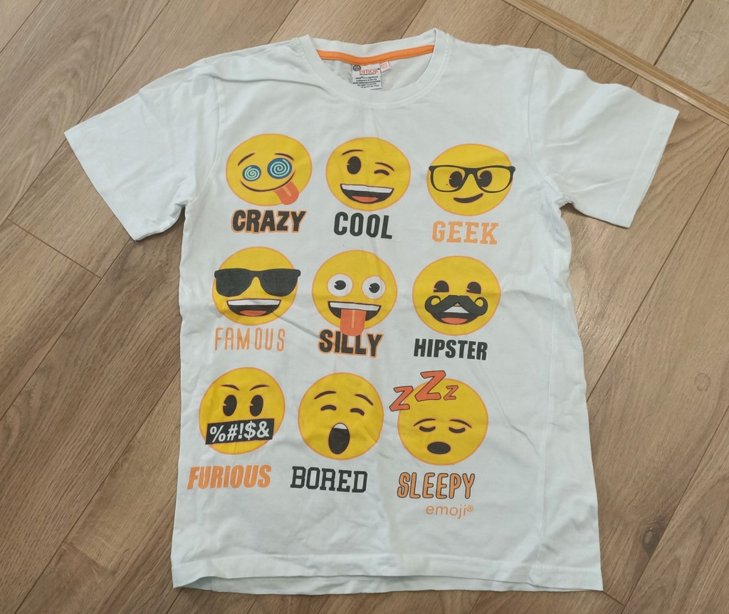 Piżama góra piżamy t-shirt emoji emotki 146cm 152