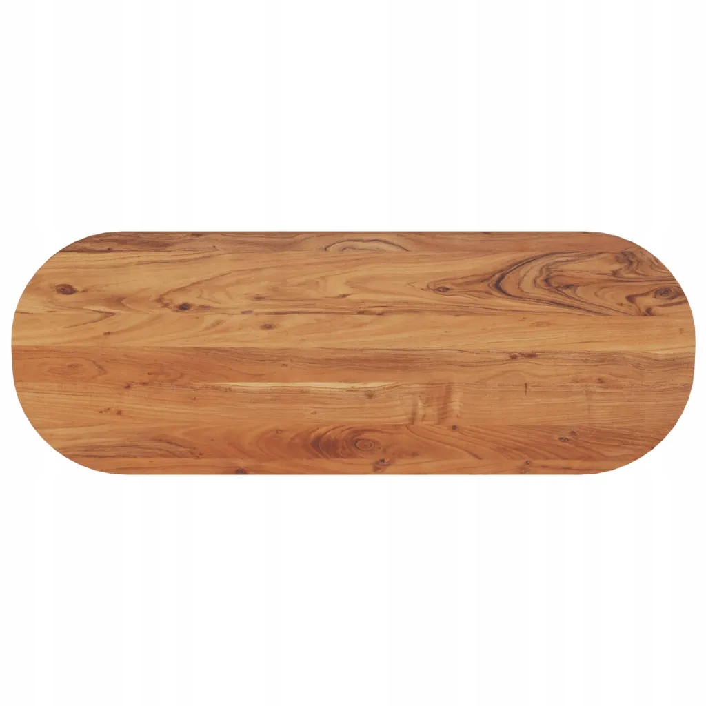 Blat do stołu, 140x50x3,8 cm, owalny, lite drewno akacjowe