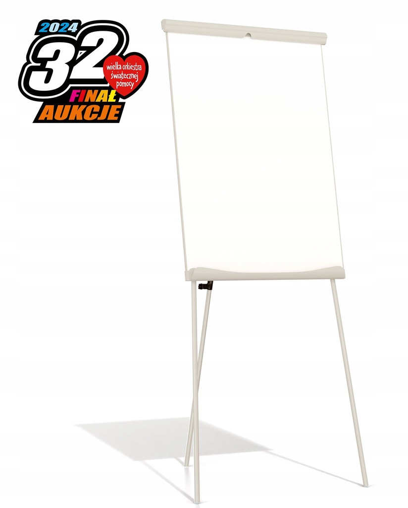 Flipchart magnetyczny na trójnogu 100x70 cm CLASSIC - gramy dla WOŚP