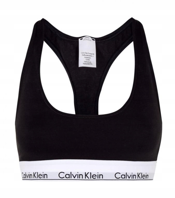 D3J304*CALVIN KLEIN CZARNY TOP KRÓTKI DAMSKI S K00