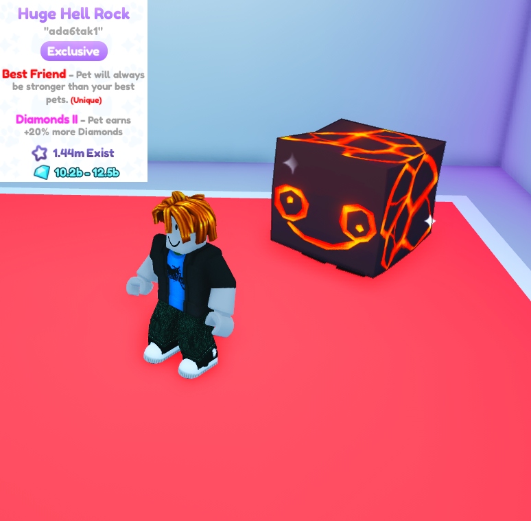 Huge Hell Rock ROBLOX Pet Simulator X PSX gem PET 13395527985