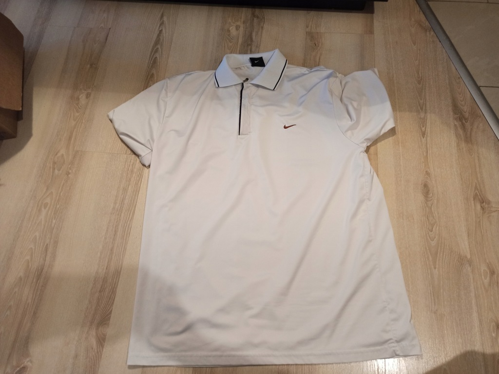 Koszulka sportowa Nike XXL kołnierzyk biała GOLF