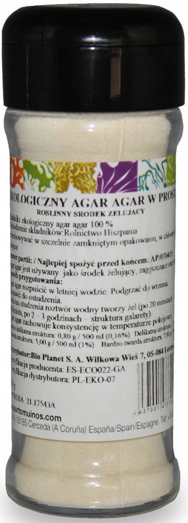 AGAR proszek 50 g ekologiczny PORTO MUINOS