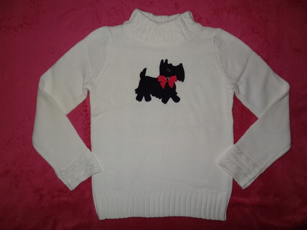 GYMBOREE-sweter krem CHEERY ALL THE WAY L-10-12 L.