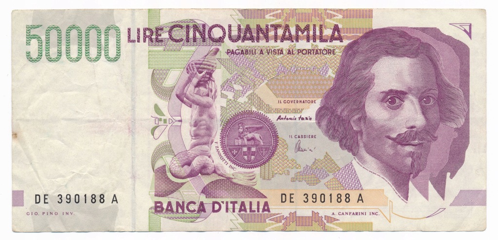 Włochy, 50.000 lirow 1992, st. 3