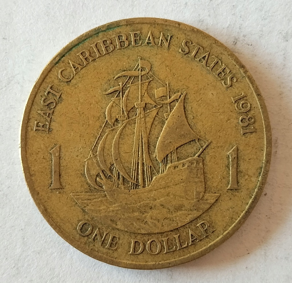 moneta Karaiby Wschodnie 1 dollar 1981