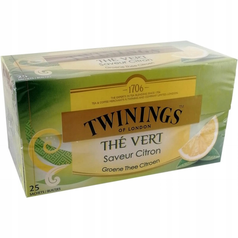 Twinings Green Tea & Lemon -The Vert LEMON x25