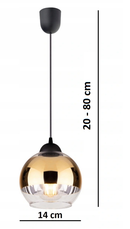 Купить Стеклянный потолочный подвесной светильник с золотыми светодиодными шариками: отзывы, фото, характеристики в интерне-магазине Aredi.ru