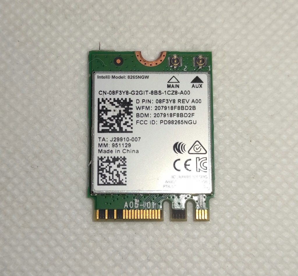 Karta Wifi Intel 8265NGW Dell Latitude 7490 7480 12504502033