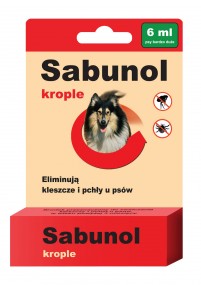 Sabunol Krople pchły/kleszcze 40-60 kg 6 ml PIES