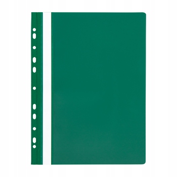 Skoroszyt A4 z europerforacją PP zielony 10 szt