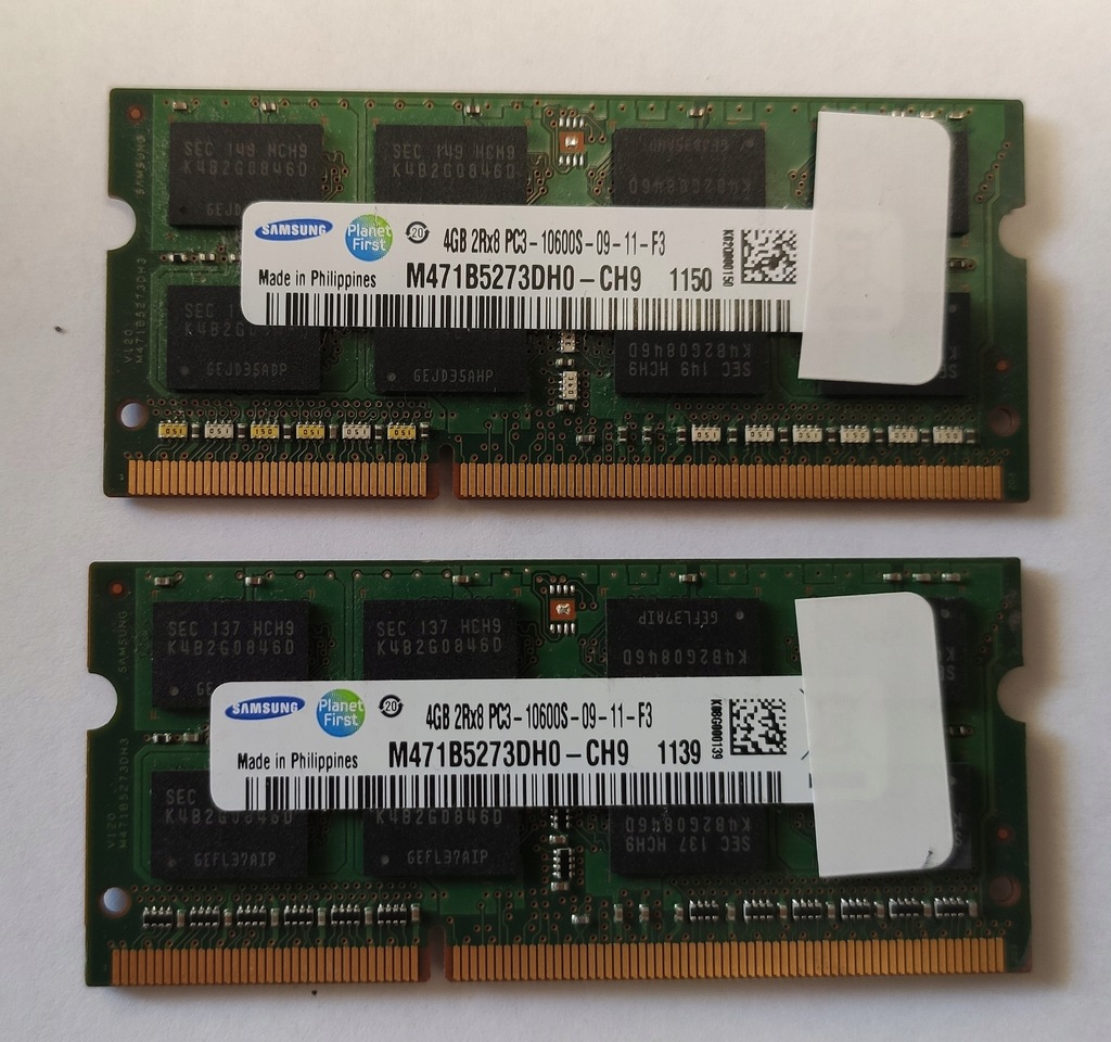 Pamięć RAM SO-DIMM Samsung 8GB 2x4GB 1333 MHz - Laptop M471B5273DH0-CH9