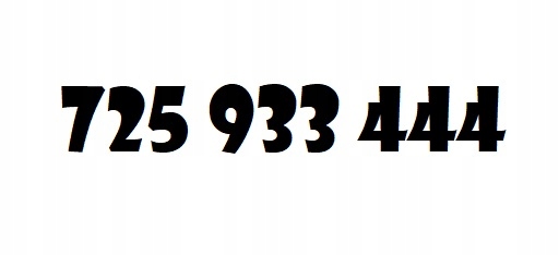 725 933 444 prosty złoty numer PLUS