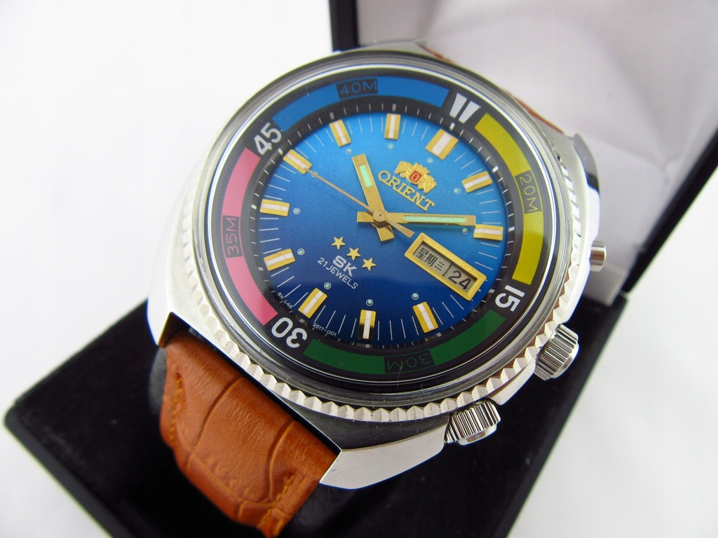 OB DNY ORIENT SEA KING BLUE AUTOMATIC XL 8122054849 oficjalne archiwum Allegro