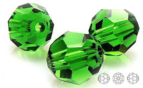 5000 Swarovski Round 6mm Fern Green 5szt