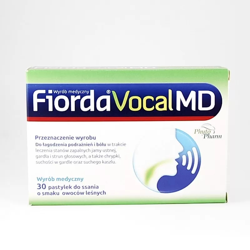 Fiorda Vocal MD o smaku owoców leśnych, 30 pastyle