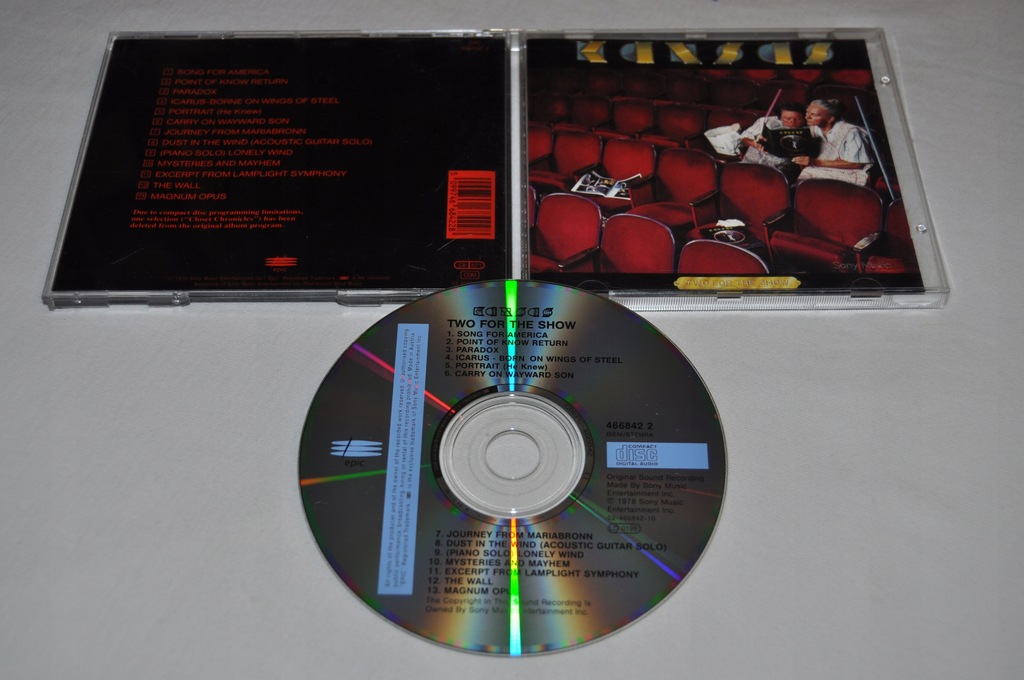 KANSAS - TWO FOR THE SHOW 1990R PRAWIE IDEAŁ CD