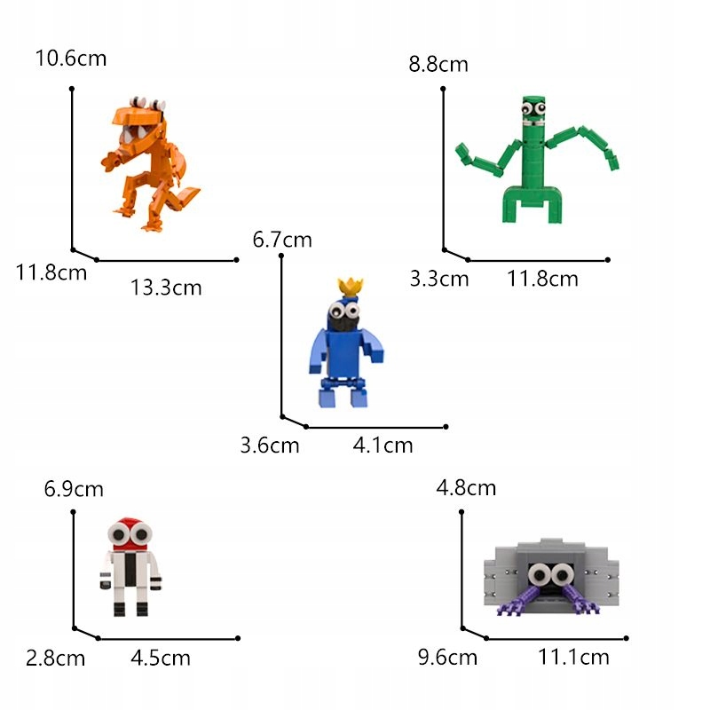 5 szt RAINBOW FRIENDS ROBLOX Zabawki z klocków