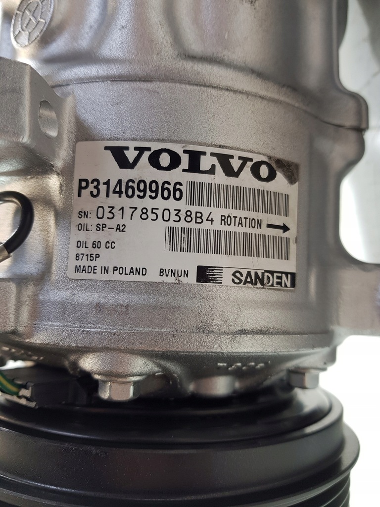 VOLVO XC90 XC60 SPRĘŻARKA KLIMATYZACJI P31469966