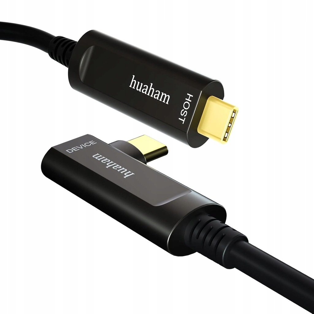 Huaham Fibre Optic USB C do kabla USB C Kabel w prawo 10 m długości transmi