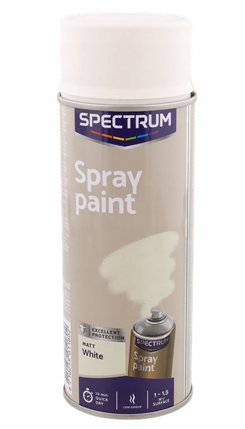 Spray 400ml akrylowy farba mat biały wszystko kryj