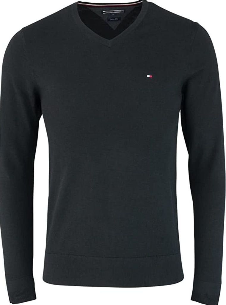 Tommy Hilfiger sweter XL 42 czarny bawełna jedwab
