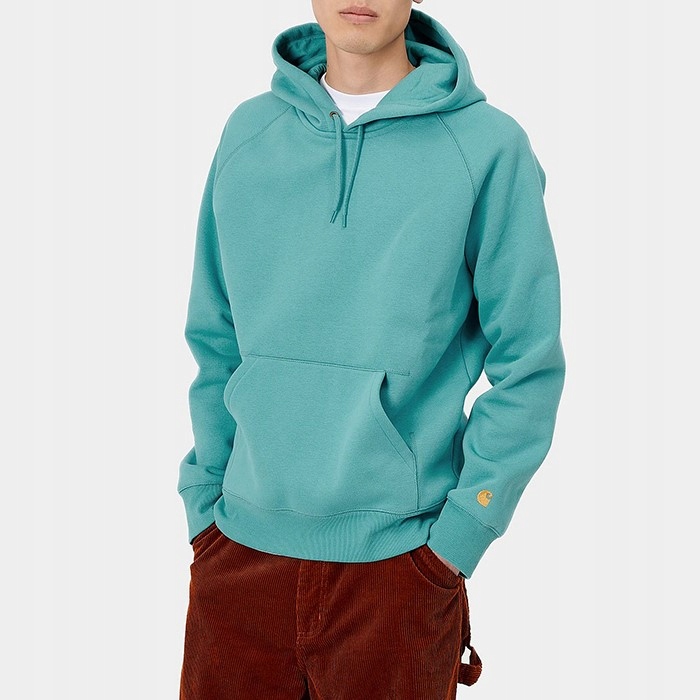 Carhartt WIP HoodedChase I026384 TURQUOISE/GOLD L