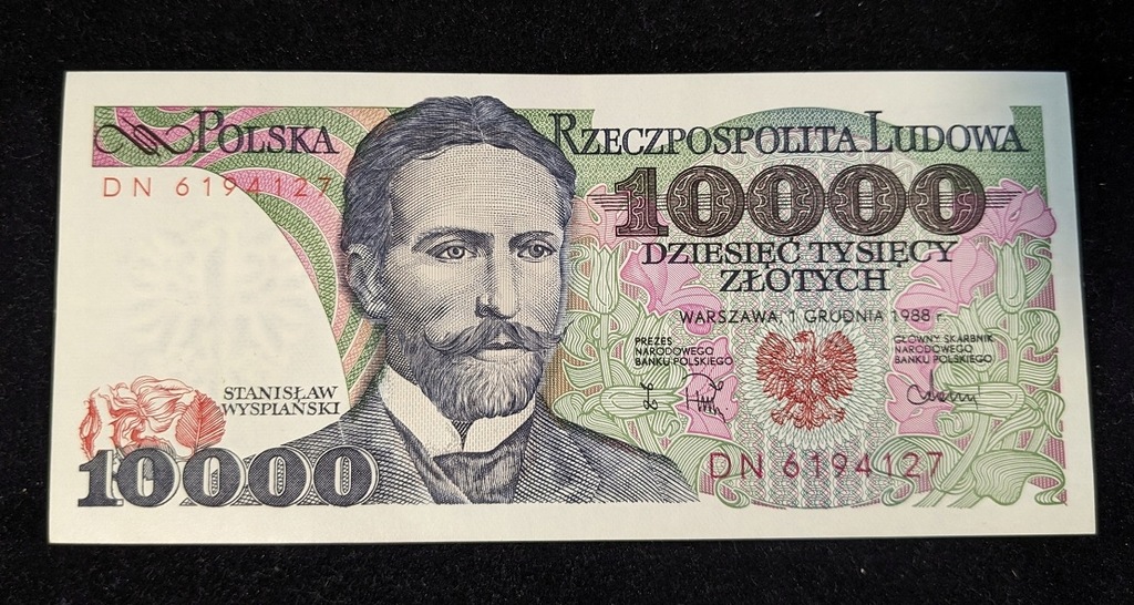 10 000 ZŁOTYCH POLSKA RZECZYPOSPOLITA LUDOWA -1988 - UNC