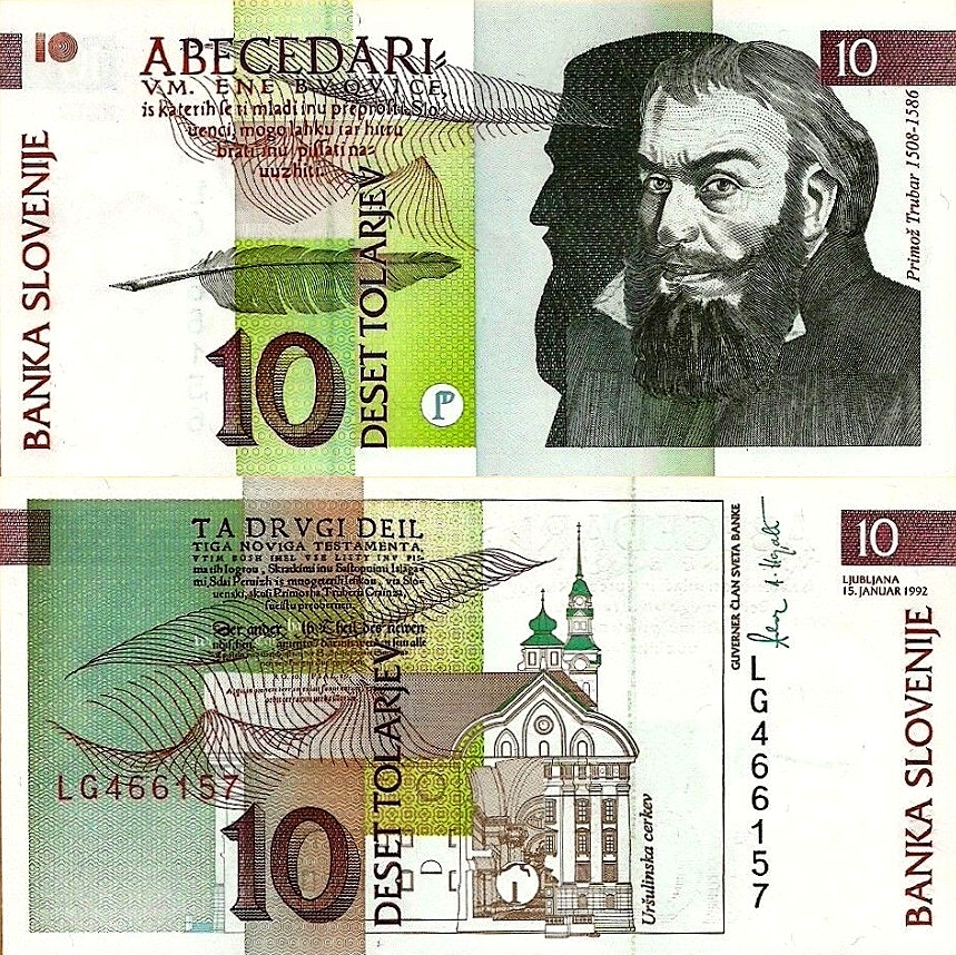 # SŁOWENIA - 10 TOLARJEV - 1992 - P11a - UNC