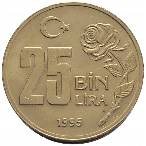 66719. Turcja, 25 000 lir, 1995r.